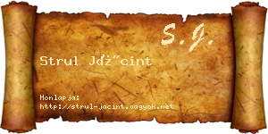 Strul Jácint névjegykártya